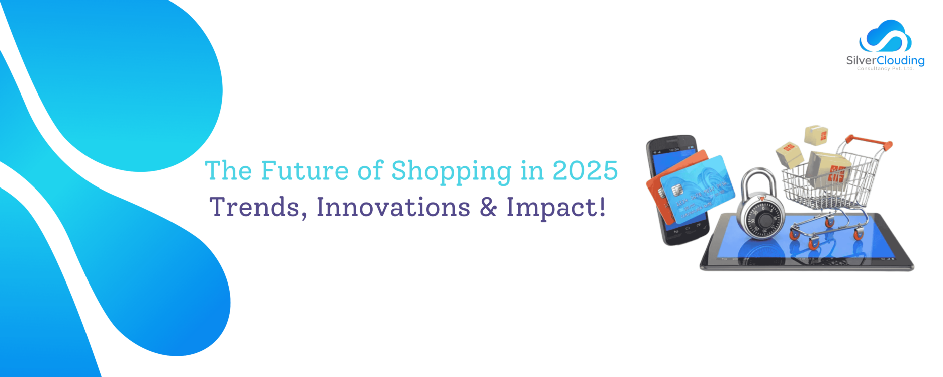 Futuristic digital shopping experience in 2025, featuring AI recommendations, AR try-ons, and seamless mobile payments.